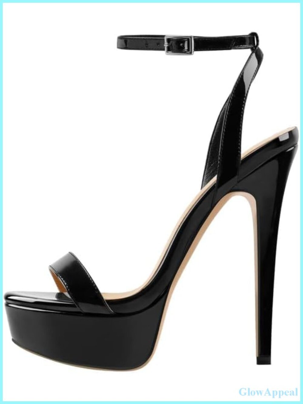 Platform Stiletto High Heels Round Open Toe Ankle Strap Sexy Heeled Sandals